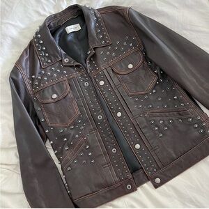 ✨COACH✨Studded Leather Jacket
